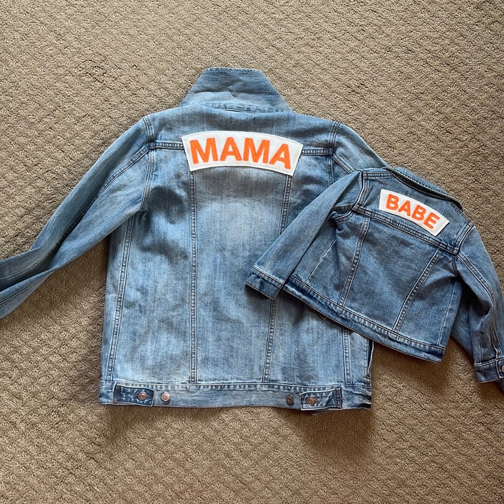 Ingrid & Isabel MAMA & BABE denim jackets